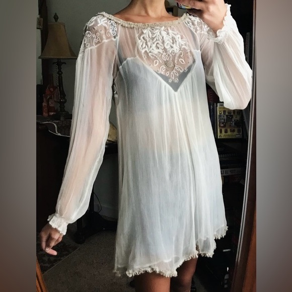 Vintage Free People Beaded Off-Shoulder Dress in Excellent Condition! Stunning! - Picture 16 of 16